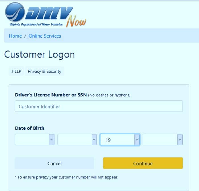 DMVNow-Login